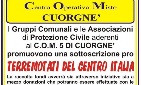 La Protezione civile a sostegno dei terremotati