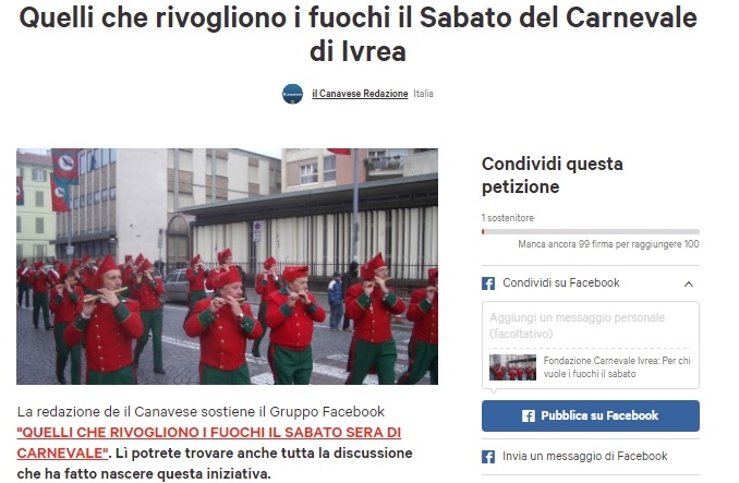 Ridateci i fuochi d’artificio il sabato di Carnevale