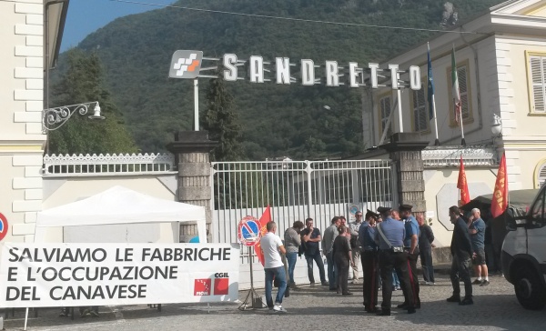 I lavoratori Sandretto pronti a far sentire la loro voce