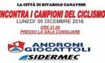 Ciclismo: l'Androni Sidermec a Rivarolo