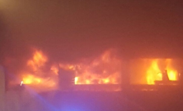 In fiamme capannone tra Favria e Busano