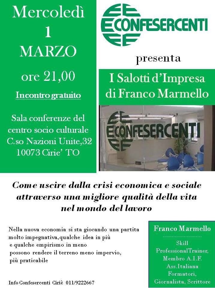 Come uscire dalla crisi economica… ve lo insegna Franco Marmello