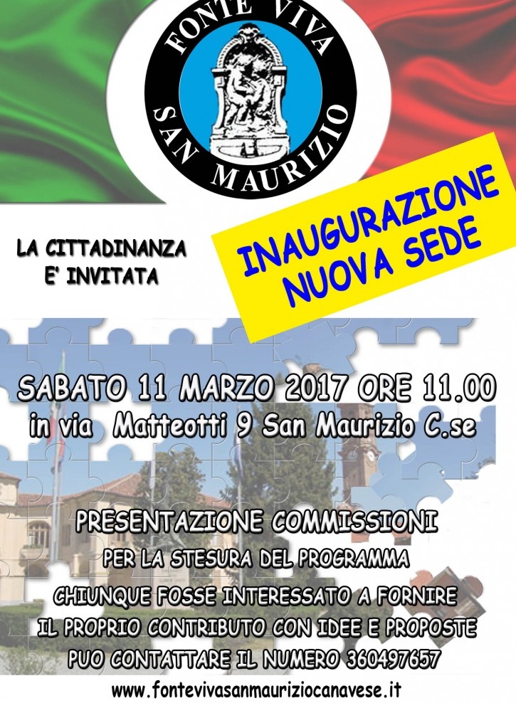 “Fonte Viva” inaugura la nuova sede e “svela” qualche novità in vista delle elezioni…