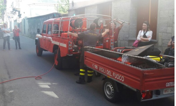 Incendio in un alloggio in centro a Castellamonte
