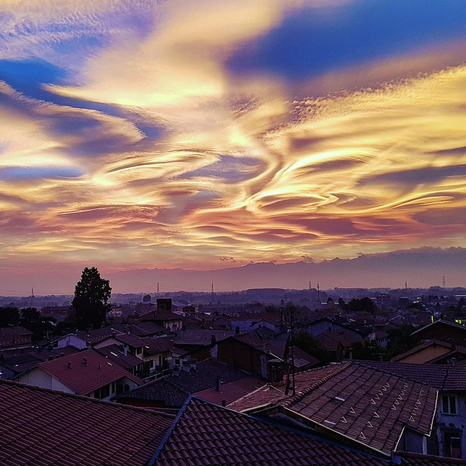 Tramonto spettacolare in Canavese