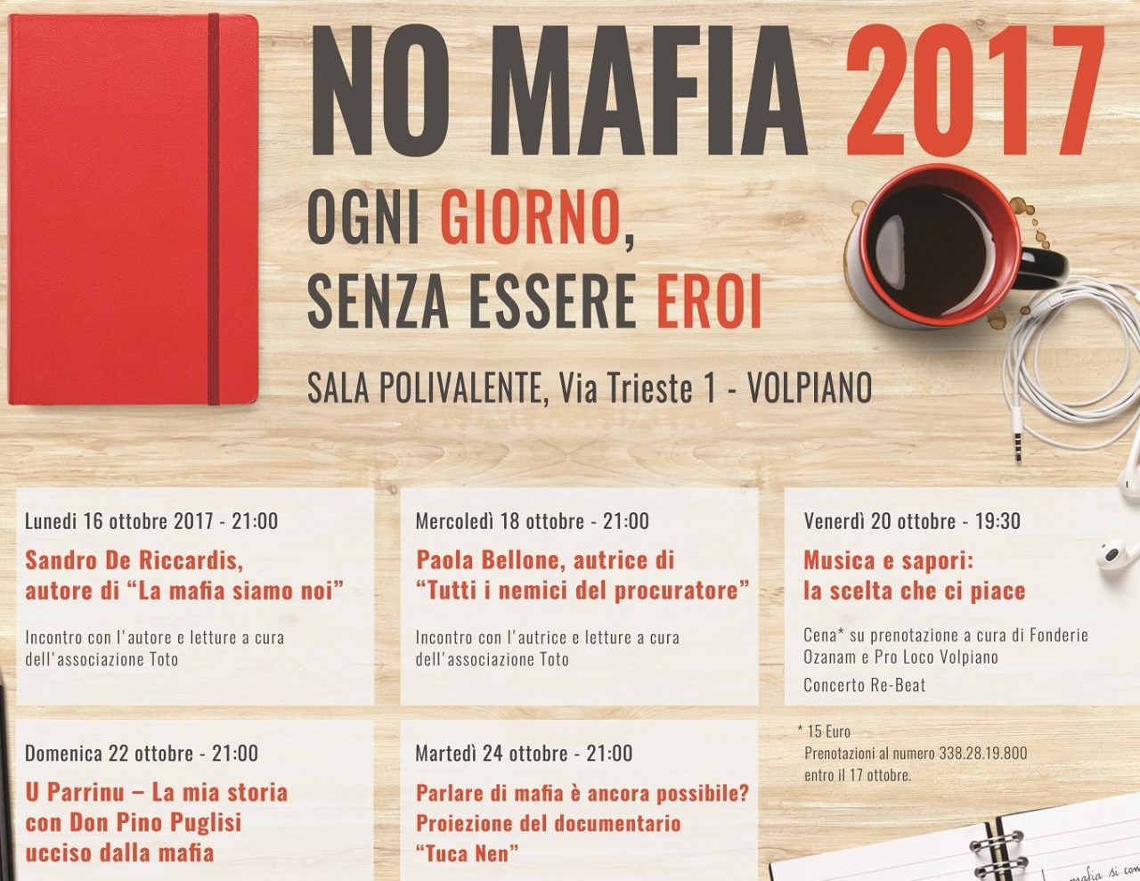 No Mafia 2017, tutti i giorni senza essere eroi