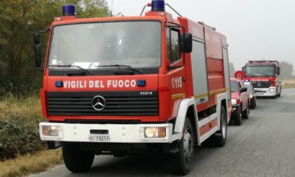 Pompieri canavesani impegnati in Valle Susa