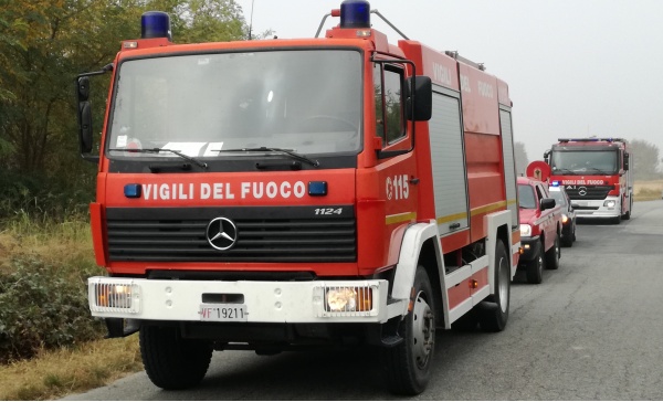 Pompieri canavesani impegnati in Valle Susa