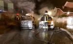 Auto incendiate notte di fuoco