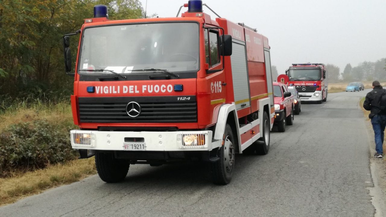 Incendio frazione Vesignano a Rivarolo