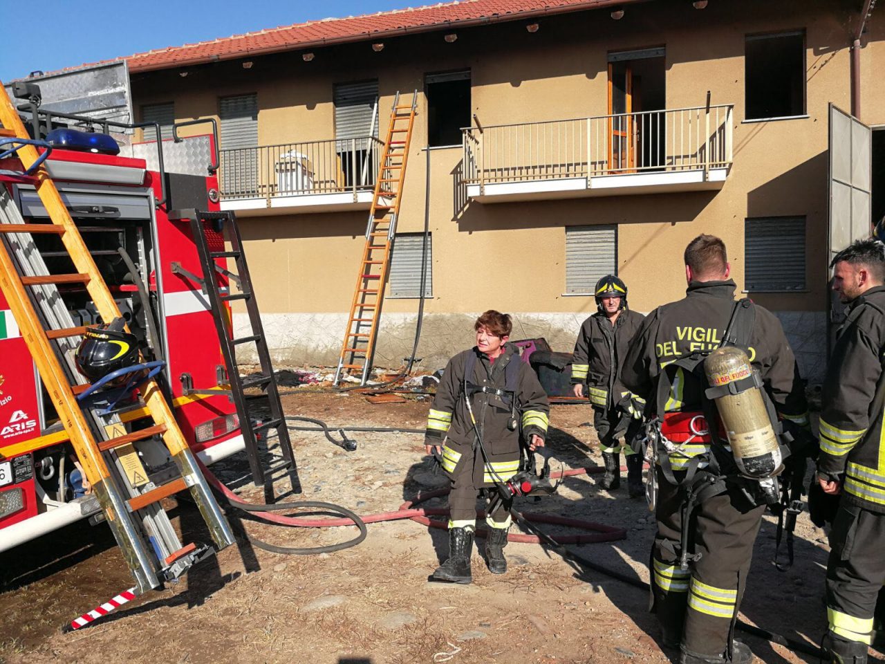 Incendio cascinale San Maurizio