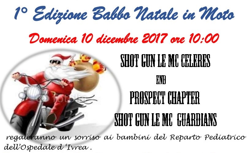 Babbo Natale arriva in moto a Ivrea