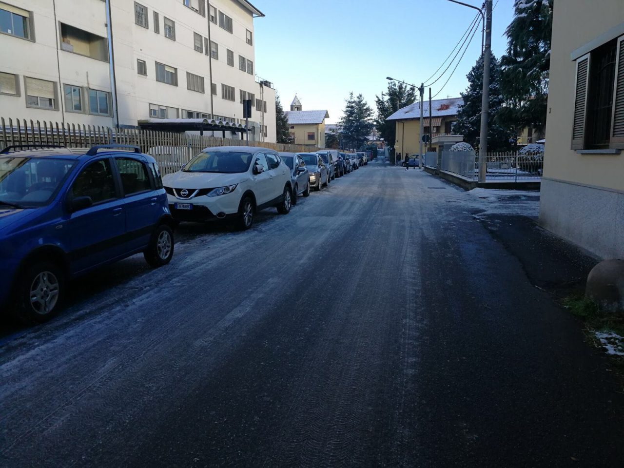Ciriè strade imbiancate dopo la nevicata