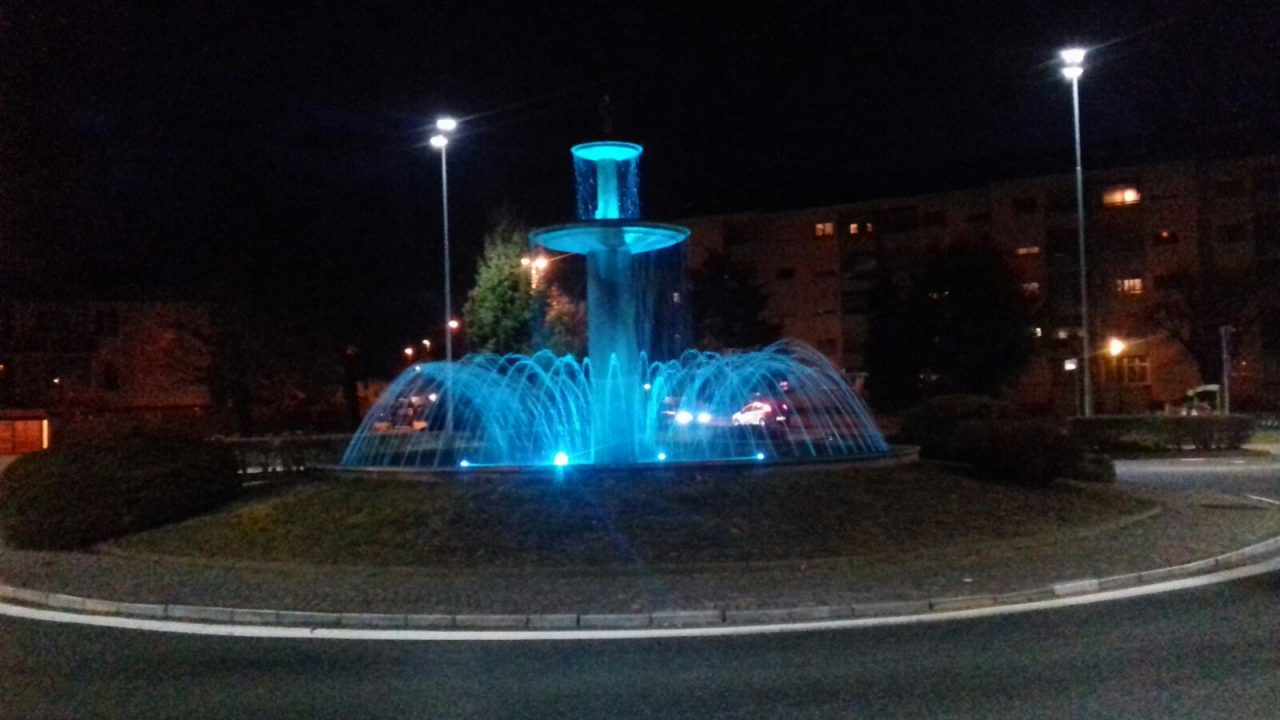 Fontana di Borgaro spettacolo di luci