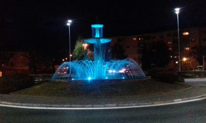 Fontana di Borgaro spettacolo di luci