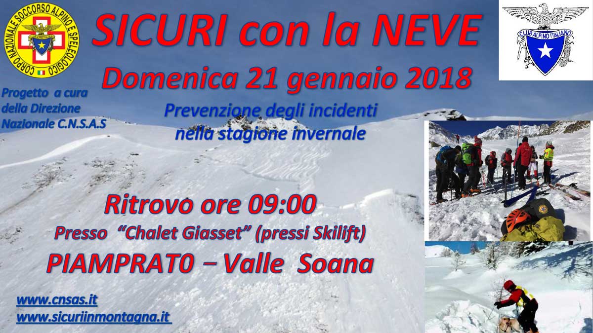 Sicuri con la neve il 21 gennaio a Piamprato
