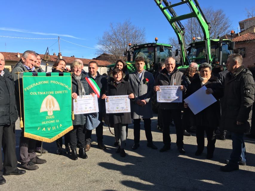 Attestati di benemerenza a Favria a chi si impegna nell’agricoltura