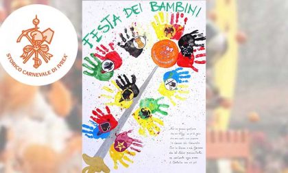 Carnevale Ivrea Manifesto realizzato dai bambini della scuola d'infanzia