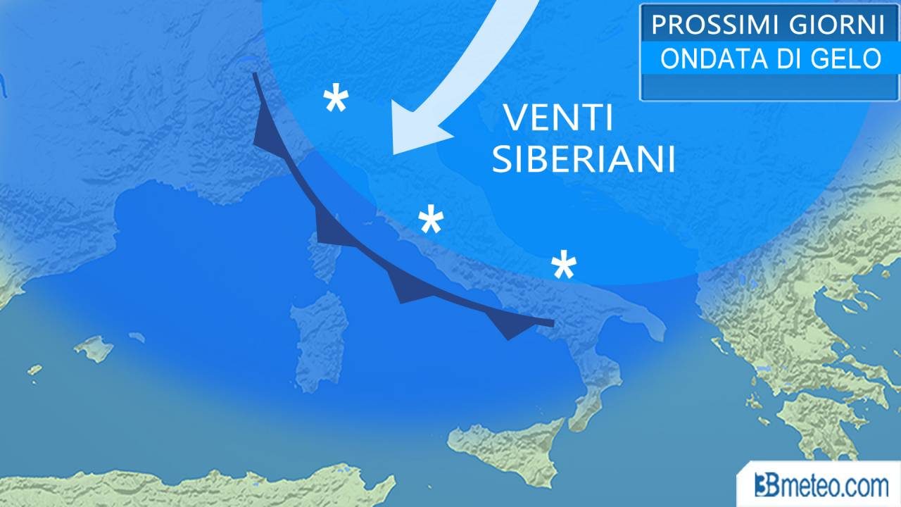 Gelo siberiano in arrivo nei prossimi giorni