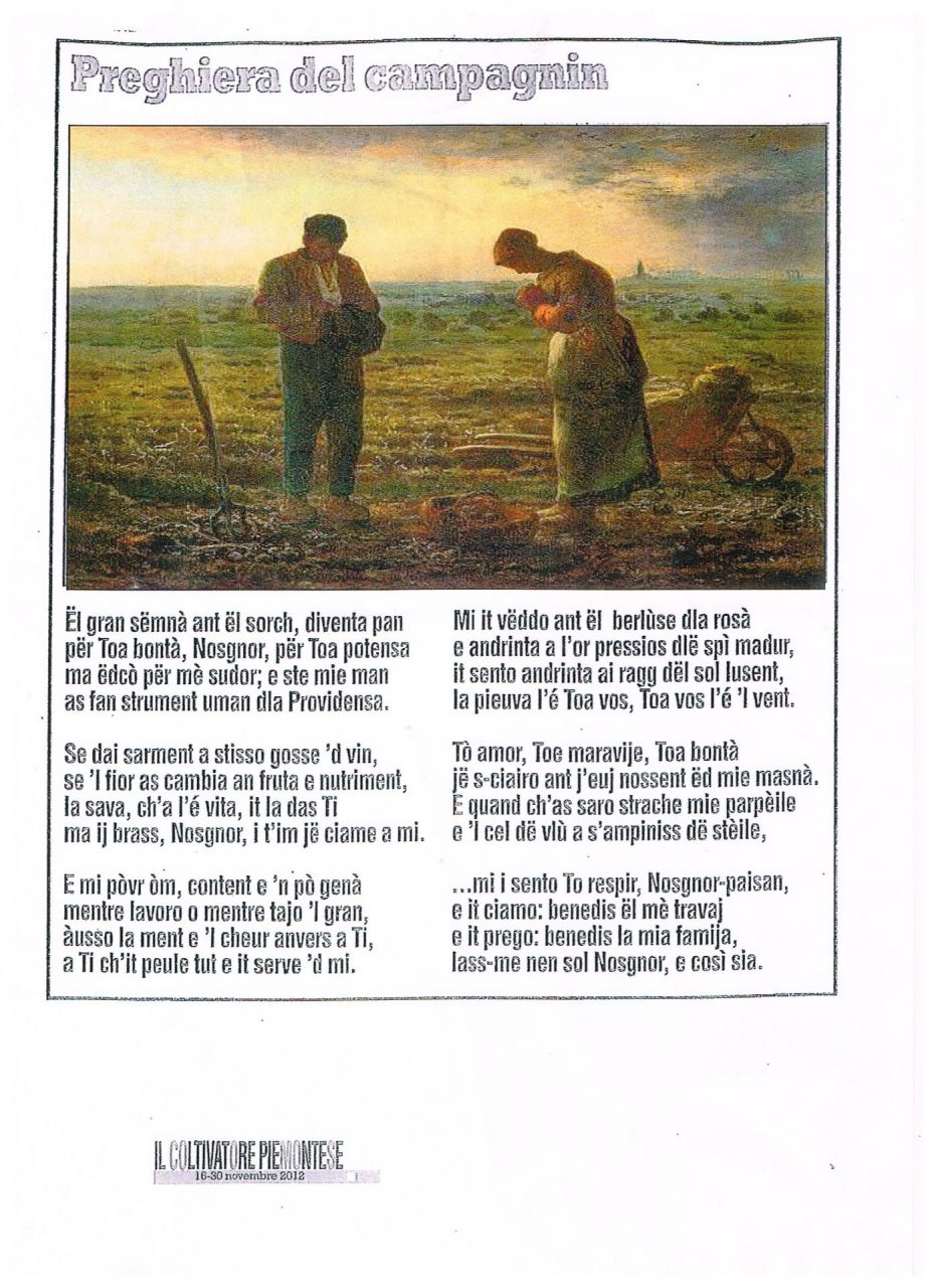 preghiera del contadino