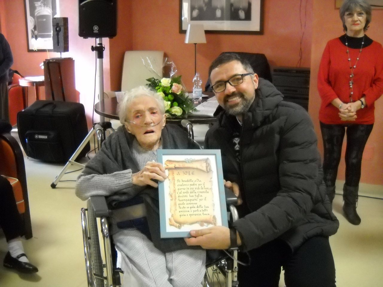 Cento anni festeggiati da una simpatica nonnina a Borgaro