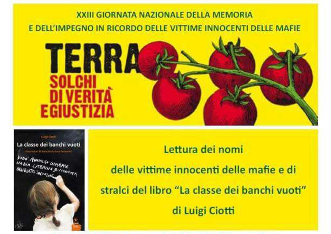 Fiaccolata a Nole nella Giornata nazionale della memoria delle vittime delle mafie