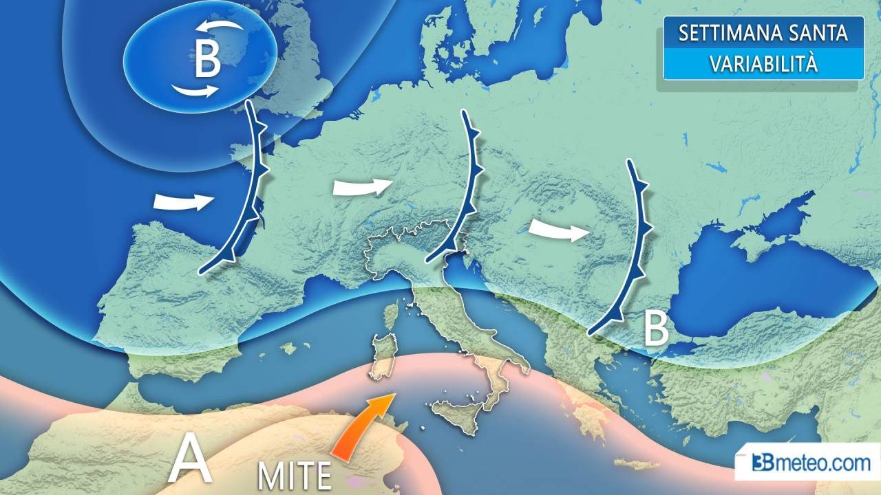Meteo Settimana Santa tempo stabile e soleggiato fino a giovedì