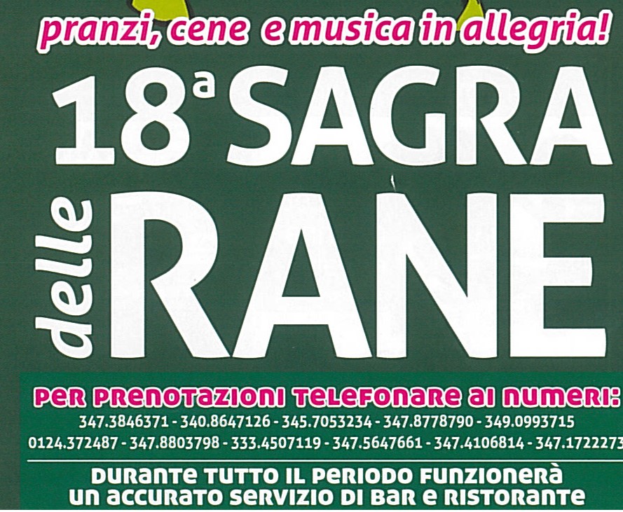Sagra delle rane ultima giornata di festa a San Ponso