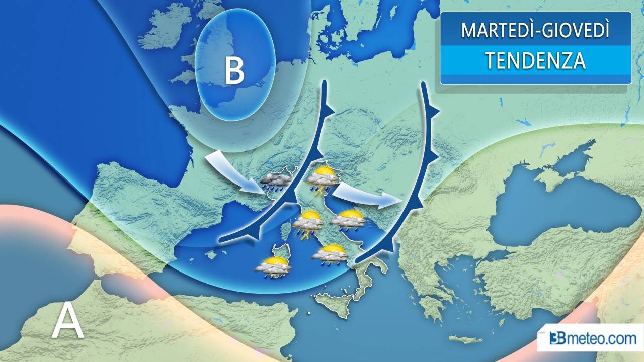 Meteo Pasquetta giornata salva ma da martedì maltempo