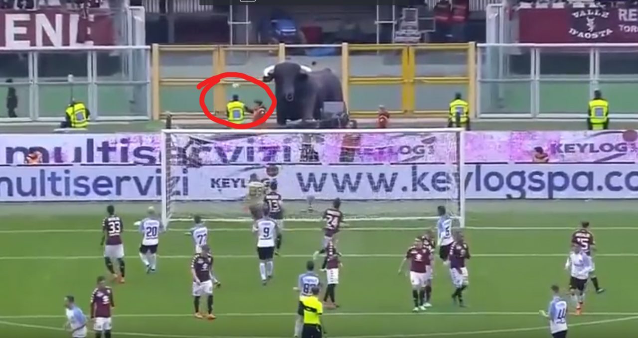 Steward torinese colpito dalla punizione di Candreva operato alla milza