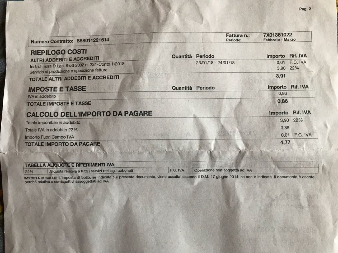 Bollette pazze deve pagare un centesimo più le tasse