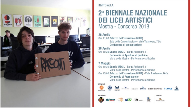 Biennale Nazionale Licei artistici selezionata opera di studenti del Faccio