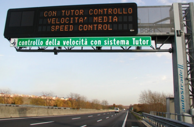 Tutor spenti su tutte le autostrade italiane
