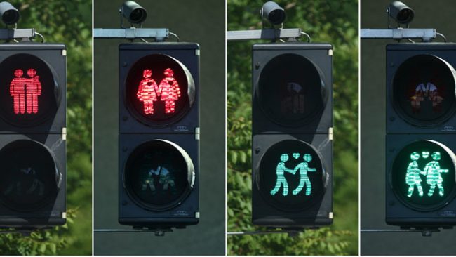Semaforo gay friendly arriva a Torino
