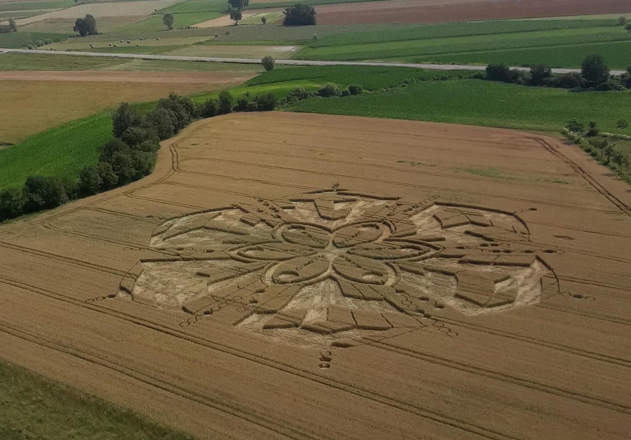 Cerchi nel grano nel torinese, un’opera da 150 metri