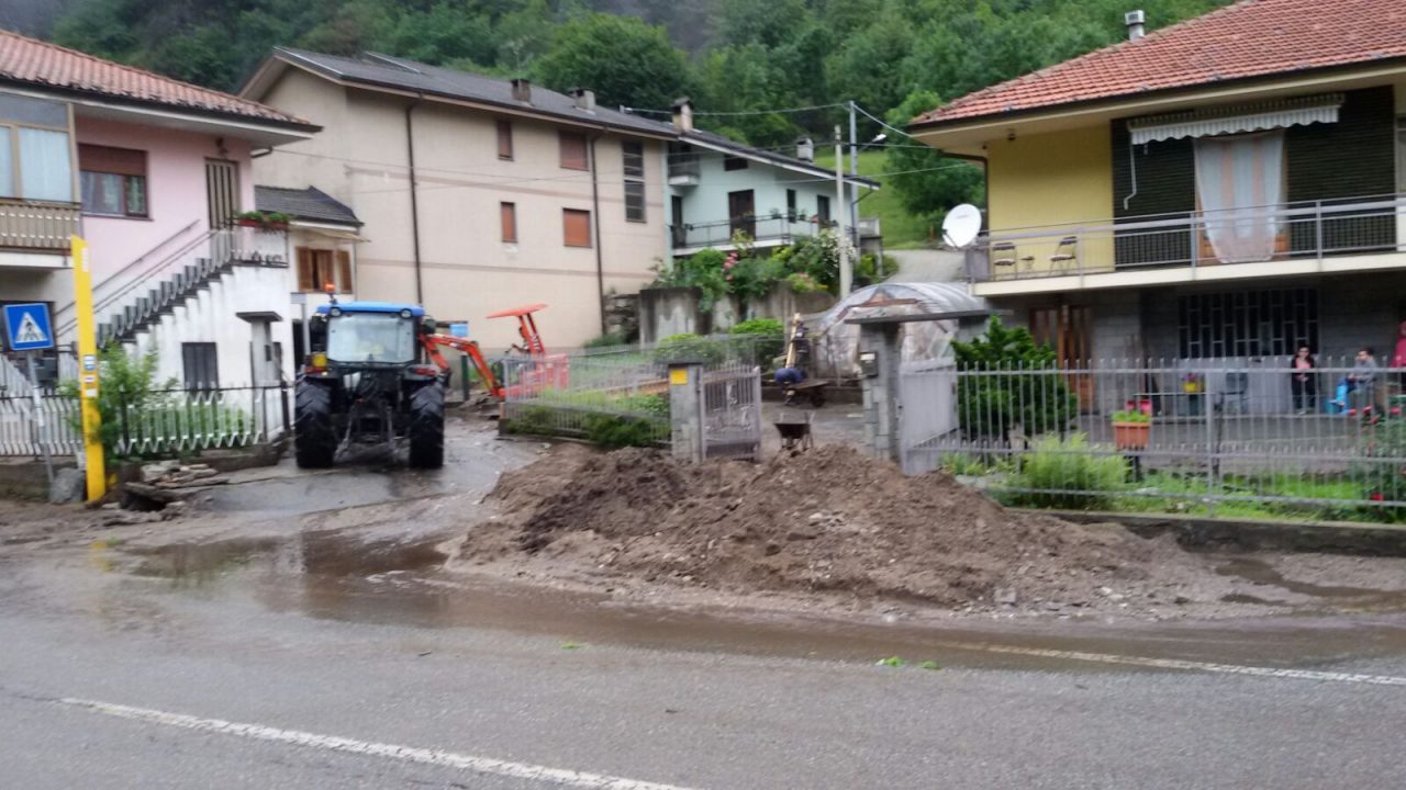Allagamenti e frane ieri pomeriggio a Sparone