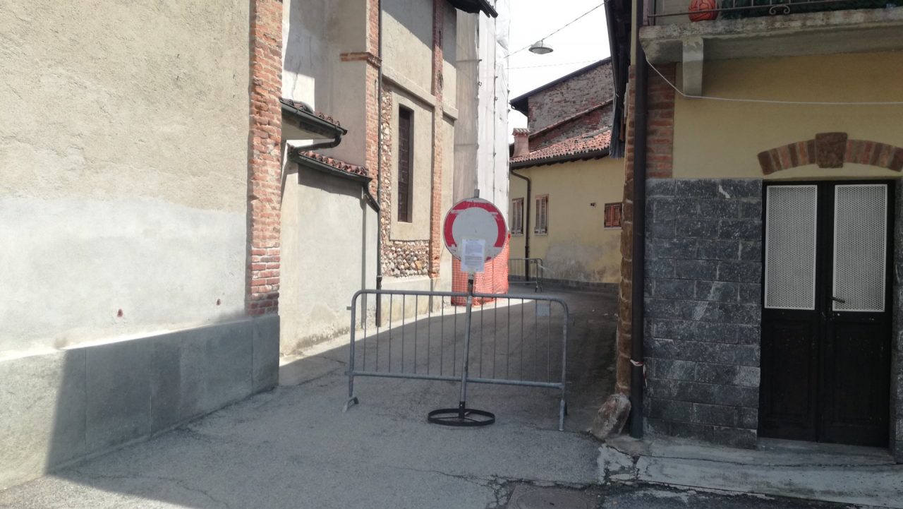 Oglianico strada chiusa di nuovo in centro