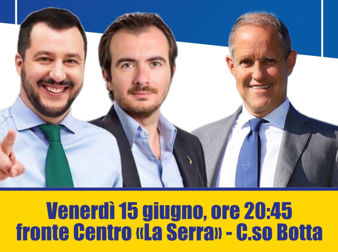 Matteo Salvini venerdì a Ivrea per la campagna di Sertoli