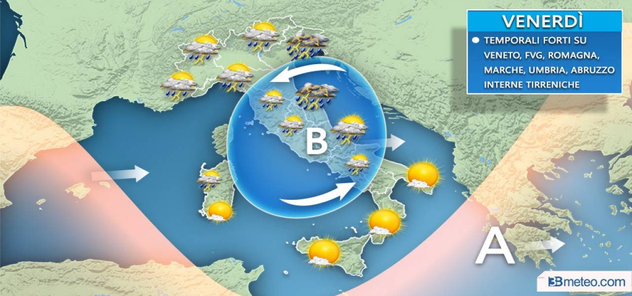 Ennesimo peggioramento piogge e temporali