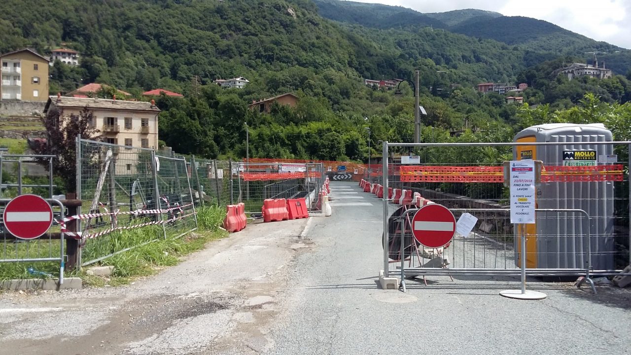 Passerella ponte Faiteria: sono iniziati i lavori di posa