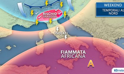 Italia divisa a metà temporali al nord e 40°C al sud