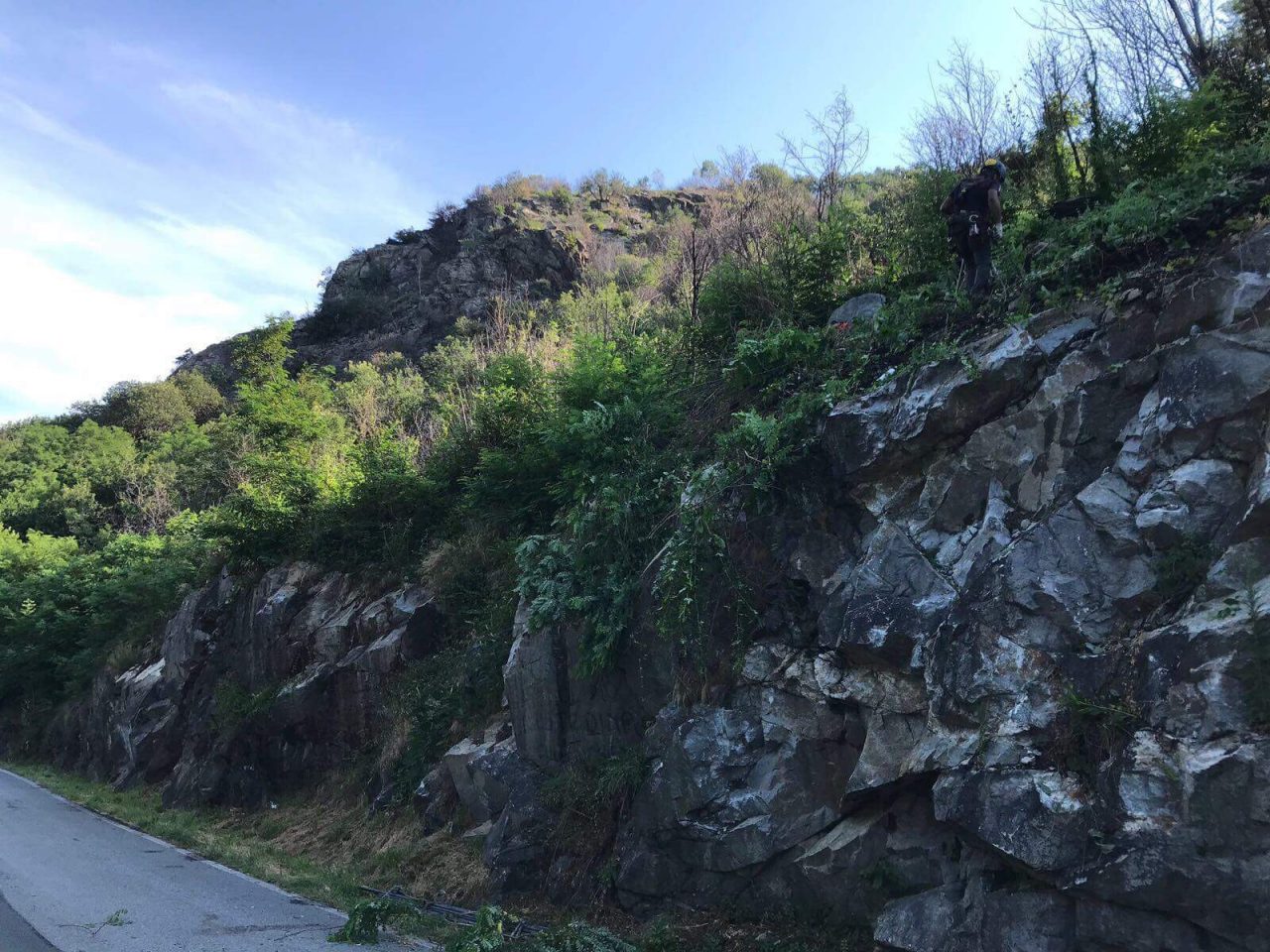 Parete rocciosa Salto (Cuorgnè): iniziati i lavori di messa in sicurezza