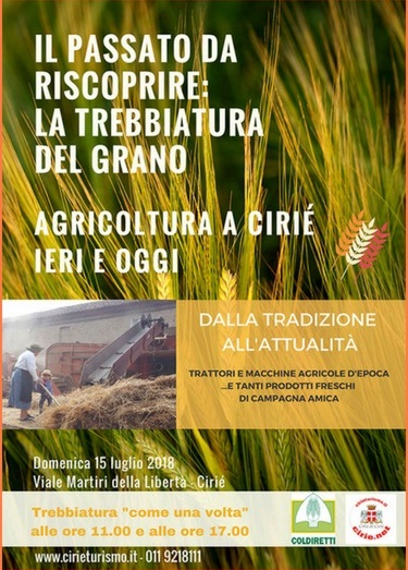 Ciriè riscopre le tradizioni, ecco come avveniva la trebbiatura del grano