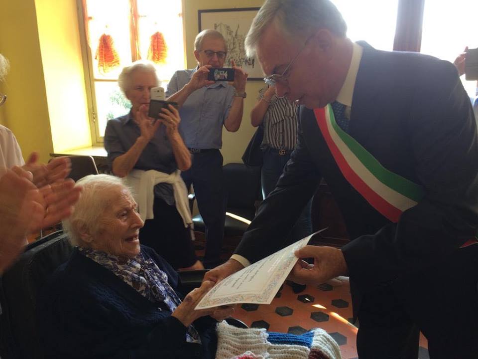 San Carlo, auguri a nonna Cristina, 105 anni