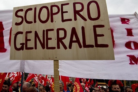 Sciopero generale venerdì 26 ottobre