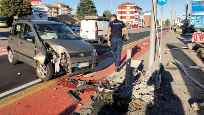 Si schianta contro un palo per scacciare una cimice dall’abitacolo