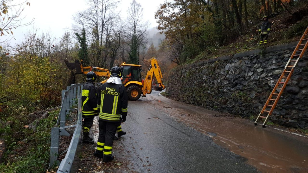 Strada provinciale per Viù bloccata a causa di alberi pericolanti