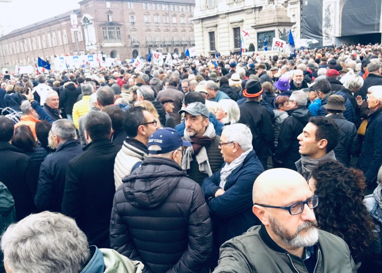 Manifestazione Sì TAV, presente anche il sindaco Pezzetto