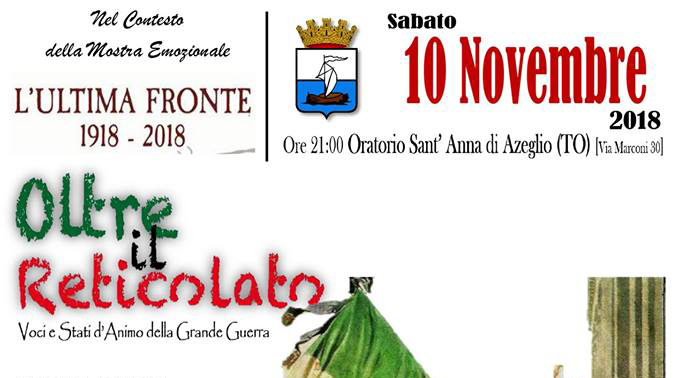 “Effetti collaterali:  le conferenze in trincea”, sesto appuntamento questa sera ad Azeglio