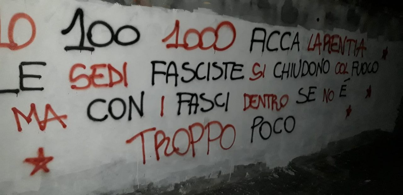 Scritte d’odio vergate sul muro appena ripulito